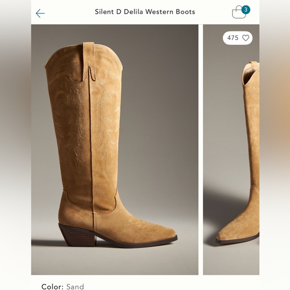 Silent D Tan Suede Cowgirl boots - Picture 5 of 6